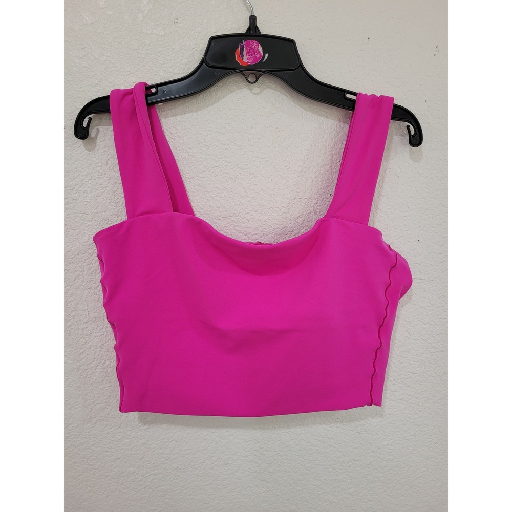 Left On Friday Hot Pink Women's Scoop Neck Wide Strap Bra Size M LOF #25